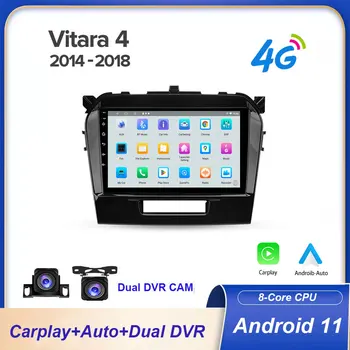 PEERCE Android 11 AI Голосовое Управление Автомобильное Радио Видеоплеер Для Suzuki Vitara 4 2014-2018 Навигация GPS 2din Авторадио Carplay