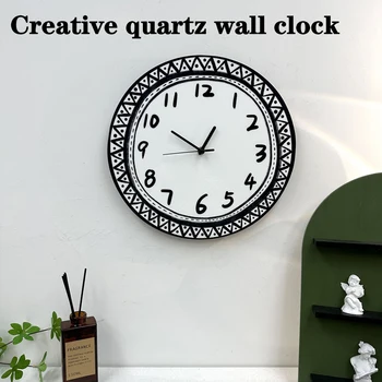 Креативные бесшумные настенные часы Гостиная Спальня Простые кварцевые часы Европейский Дом Детская Комната Магазин художественных цифровых настенных часов