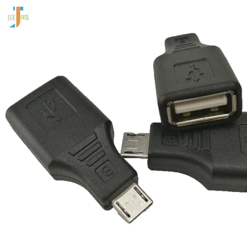 1000 шт./лот, черный хост-адаптер Micro USB-USB OTG для мобильного телефона, подключенного к планшету, мыши с флэш-диском