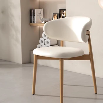 Белые передвижные обеденные стулья для гостиной, Высокое кожаное дизайнерское современное кресло, Передвижная мебель для балкона Nordic Sillas Para Eventos