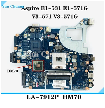 Q5WVH LA-7912P Для Acer aspire E1-531 V3-571G E1-571G Материнская плата ноутбука NBC1F11001 С HM77 HM70 DDR3