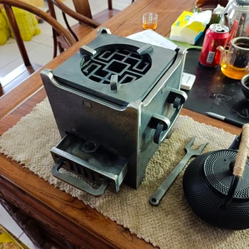 Бытовая плита для кипячения чая, Изысканная Термостойкая Китайская уличная угольная печь в стиле ретро для кипячения воды